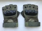Рукавички тактичні без пальців літні для ЗСУ із захистом на кісточках армійські XL/10 Хакі - зображення 6