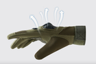 Тактичні рукавички повнопалі демісезонні для ЗСУ армійські сенсорні із захистом на кісточках L/9 Олива - зображення 5