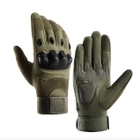 Тактичні рукавички повнопалі демісезонні для ЗСУ армійські сенсорні із захистом на кісточках XL/10 Олива - зображення 1
