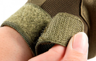Перчатки тактические полнопалые демисезонные для ВСУ армейские сенсорные c защитой на костяшках XL/10 Зеленый - изображение 6
