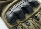 Тактичні рукавички повнопалі демісезонні для ЗСУ армійські сенсорні із захистом на кісточках М/8 Хакі - зображення 3