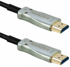 Kabel Qoltec HDMI - HDMI v.2.0 A 20 m czarno srebrny (5901878504728) - obraz 1