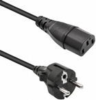 Kabel Qoltec zasilający IEC-C13 - Schuko 1.8 m czarny (5901878503653) - obraz 1