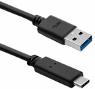 Kabel Qoltec USB Type-C 3.1 - USB Type-A 3.0 1.8 m czarny (5901878503639) - obraz 1