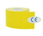 Кінезіо тейп (кінезіологічний тейп) Kinesiology Tape в коробці 5см х 5м жовтий - зображення 3