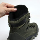 Зимние кожаные тактические полуберцы OKSY TACTICAL ЭКО·МЕХ Olive 46 размер - изображение 11