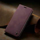 Чехол книжка Caseme с магнитом для Xiaomi Redmi Note 8 Pro бордовый