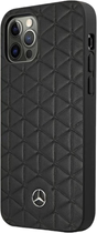 Etui Mercedes Leather Quilted Embossed do Apple iPhone 12 Pro Max Black (3666339013073) - obraz 1