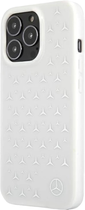 Etui Mercedes Silver Stars Pattern do Apple iPhone 13/13 Pro White (3666339020279) - obraz 1