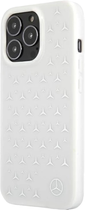 Etui Mercedes Silver Stars Pattern do Apple iPhone 13 Pro Max White (3666339020286) - obraz 1