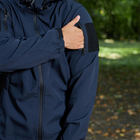 Влагозащищенная Мужская куртка Softshell / Верхняя одежда с анатомическим покроем темно-синяя размер L - изображение 5