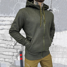 Мужская флисовая кофта с капюшоном / Флиска с карманами олива размер L - изображение 2