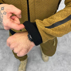 Мужская флисовая кофта с капюшоном "Sota Logos-tac" / Флиска с карманами койот размер M - изображение 6