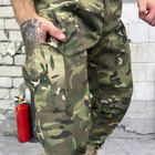 Чоловічі зимові штани саржа на флісі / Утеплені брюки з манжетами на хлястиках мультикам розмір 3XL - зображення 6