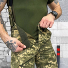 Чоловічі зимові брюки ripstop із утеплювачем синтепон 100 / Штани "logos tactical" з підтяжками піксель розмір S - зображення 4