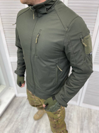 Мужская зимняя Куртка Soft Shell в цвете олива размер S - изображение 1