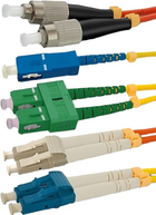 Patchcord światłowodowy Qoltec LC/UPC - FC/UPC Singlemode 9/125 G652D Duplex 5 m Żółty (5901878540542) - obraz 3