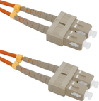 Patchcord światłowodowy Qoltec SC/UPC - SC/UPC Multimode 50/125 OM2 Duplex 3 m Pomarańczowy (5901878540122) - obraz 1