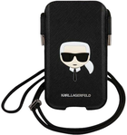 Etui-torba Karl Lagerfeld Saffiano Ikonik Karl`s Head Black (3666339018610)