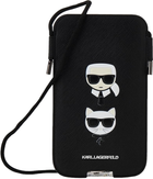 Чохол-сумка Karl Lagerfeld Saffiano Ikonik Karl&Choupette Head Black (3666339018696) - зображення 2