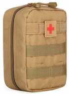 Тактическая аптечка, армейская сумка для медикаментов койот (228491) - изображение 2