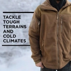 Куртка оливковая флисовая тактическая Rothco Spec Ops Tactical Fleece Jacket Olive Drab размер М - изображение 4