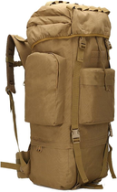 Большой тактический, армейский рюкзак с дождевиком 65L Combat койот (235995) - изображение 1
