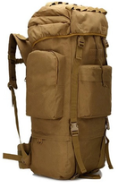 Великий тактичний, армійський рюкзак із дощовиком 65L Combat койот (235995) - зображення 5