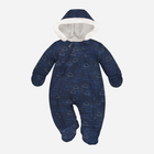 Суцільний комбінезон дитячий зимовий для новонароджених Pinokio Winter Warm Overall 68 см Темно-синій (5901033309076) - зображення 1