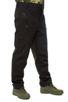 Костюм мужской демисезонный Softshell Черный 52 брюки куртка с капюшоном 4 кармана на замке защита от ветра и осадков водонепроницаемый материал - изображение 5