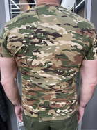 Футболка тактична, Мультикам, розмір L, бавовна (коттон), армійська футболка з коротким рукавом - зображення 4