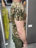Футболка тактична, Мультикам, розмір XL, бавовна (коттон), футболка армійська з коротким рукавом - зображення 3