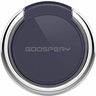 Тримач-кільце на смартфон Mercury Goospery Ring Black - Silver (8806174342333) - зображення 1