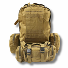 Тактичний рюкзак з трьома підсумками 50 літрів койот - зображення 1