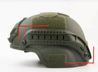 Бічні рейки кріплення ARC на шолом каску з вухами MICH 2000 PASGT Темп-3000 Зелений - зображення 4