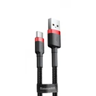Кабель Baseus Cafule USB to USB Type-C 1 м Red/Black (CATKLF-B91)