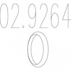 Прокладка вихлопної системи MTS 02.9264 Peugeot 306, Partner, Boxer, Expert; Citroen Berlingo, Xsara, Jumper, Jumpy; Nissan Micra, Note; Fiat Ducato, Tipo; Toyota Corolla; Renault Laguna; Honda Jazz 1418392601, 60816324, 91509517