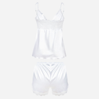 Еротична піжама (майка + шорти) жіноча DKaren Harmonia S Біла (5903251460843) - зображення 2