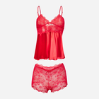 Komplet erotyczny (podkoszulka + majtki-szorty) damski DKaren Nevada XS Czerwony (5903251460416) - obraz 1