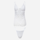 Komplet erotyczny (koszula nocna + majtki-bikini) damski DKaren Stacy XS Biały (5903251460294) - obraz 1