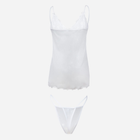 Еротичний комплект (нічна сорочка + трусики-бікіні) жіночий DKaren Stacy M Білий (5903251460317) - зображення 2