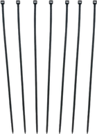 Кабельні стяжки Qoltec Nylon UV 2.5 x 200 мм 100 шт Black (5901878521947) - зображення 2