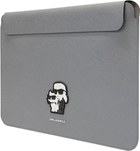 Pokrowiec na laptopa Karl Lagerfeld Saffiano Karl Choupette KLCS16SAKCPMG 16" Srebrny (3666339126667) - obraz 2