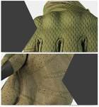 Тактичні рукавички закриті хакі з сенсором ЗСУ повнопалі армійські рукавички з пальцями тактичні L - изображение 2