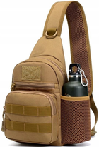 Тактическая армейская мужская сумка-слинг Edibazzar ST127S койот - изображение 2