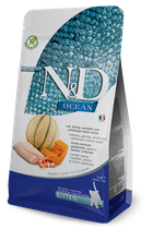 Сухой корм для котят Farmina N&D Grain Free Ocean Kitten с треской, креветками и дыней