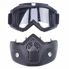 Защитная маска-трансформер для защиты лица и глаз (серебристая) - изображение 3