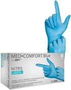 Перчатки нітрилові 5,8 гр., AMPri Med-Comfort Blue (100 шт./50 пар), сині, розмір XL - зображення 1