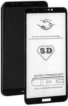 Szkło hartowane Qoltec Premium do Huawei Y7 Prime 5D Czarne (5901878515878) - obraz 1