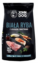 Sucha karma dla psów średnich i dużych ras John Dog Premium Biala ryba z lososiem 3 kg (5903246843613) - obraz 1